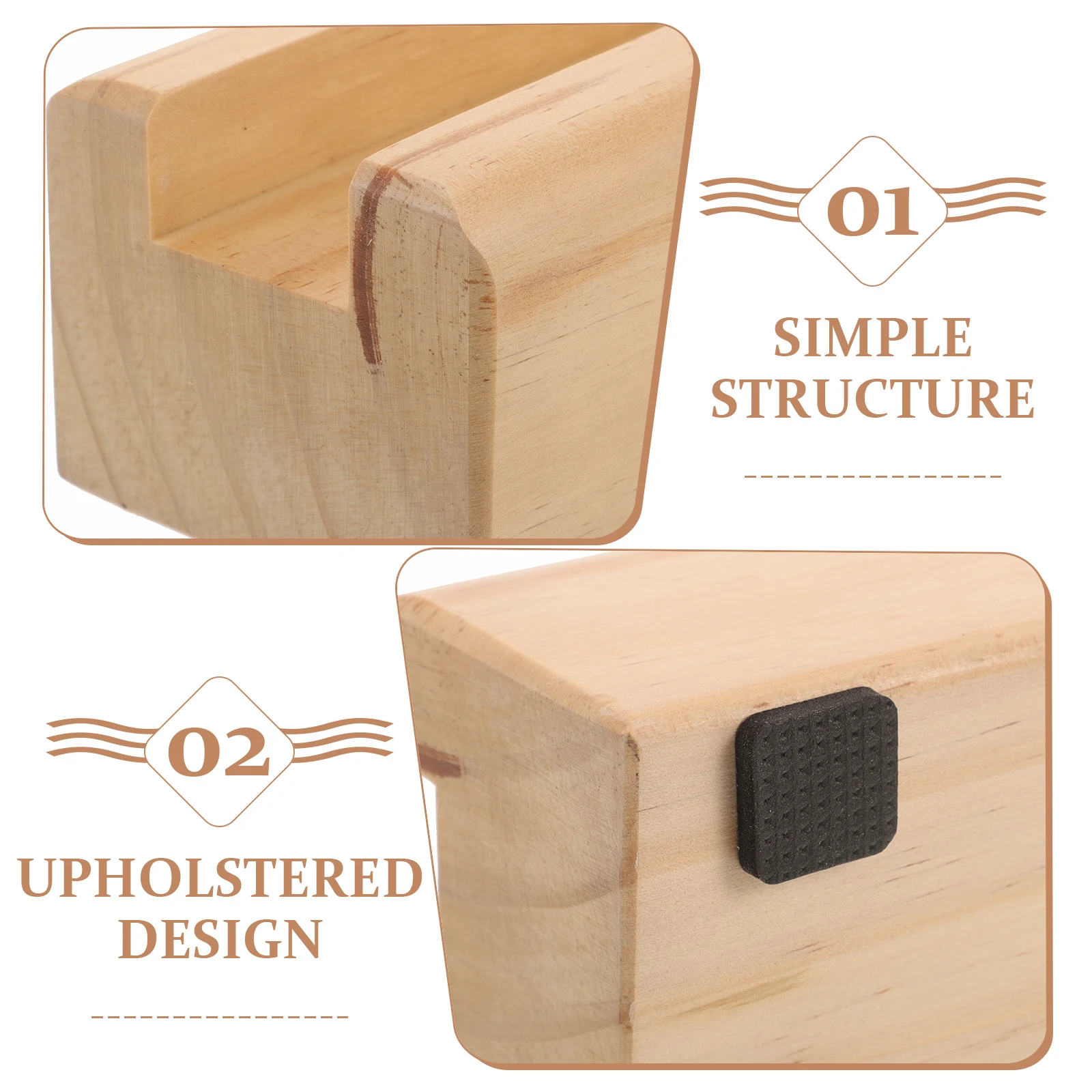 

1PC Floor Mirror Base Wooden Full Length Stand Holder Wood Support Bracket Anti Standing Mirror Stabilizer