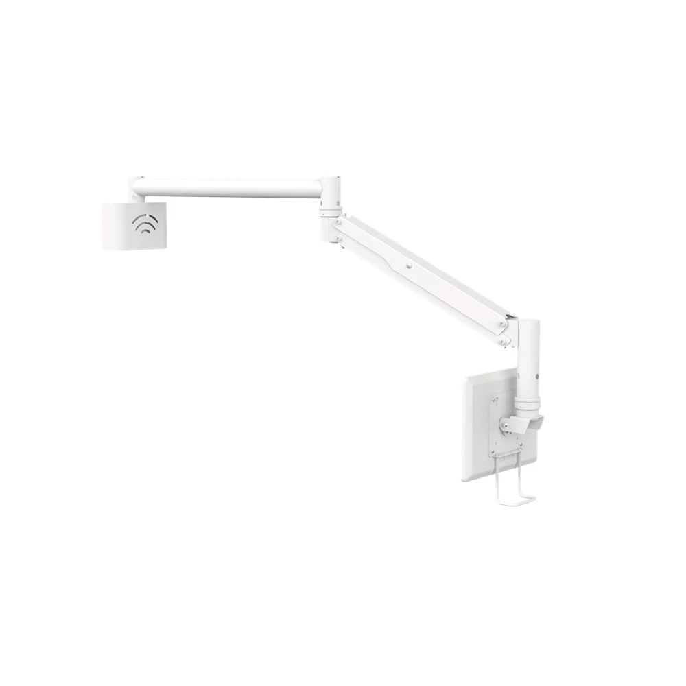 Gas spring long arm medical monitor mount in hospital