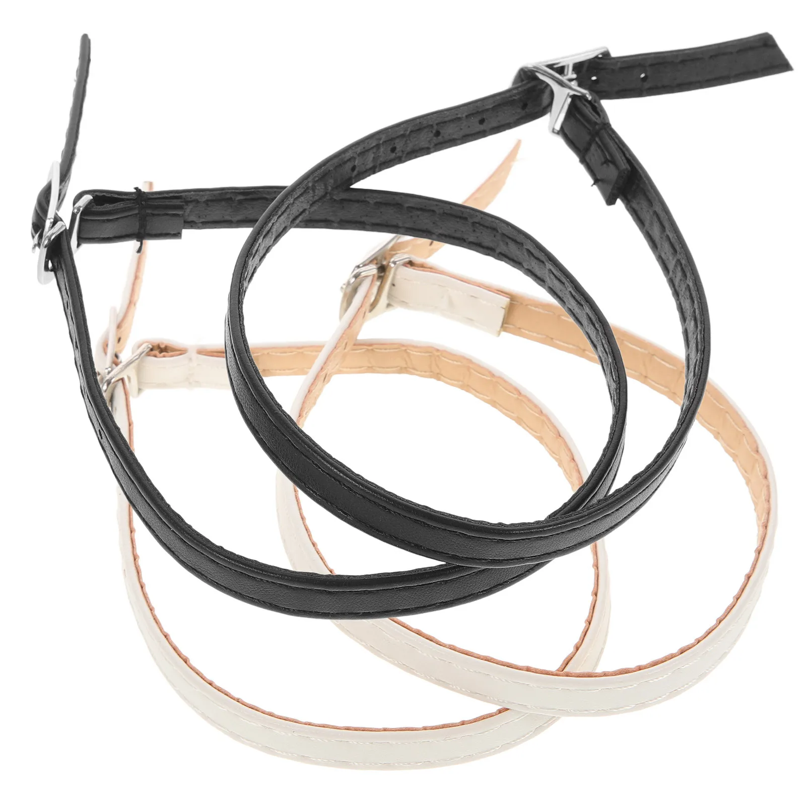 2Pairs Adjustable High Heel Shoe Straps Artificial Ankle Straps Anti-Loose Decorative Accessory for Women Shoes