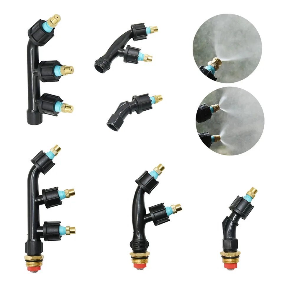 Agricultural Copper Atomizing Sprayer Nozzle Single/Double/Three Nozzle Head Garden Lawn Irrigation Pesticide Spraying Sprinkler