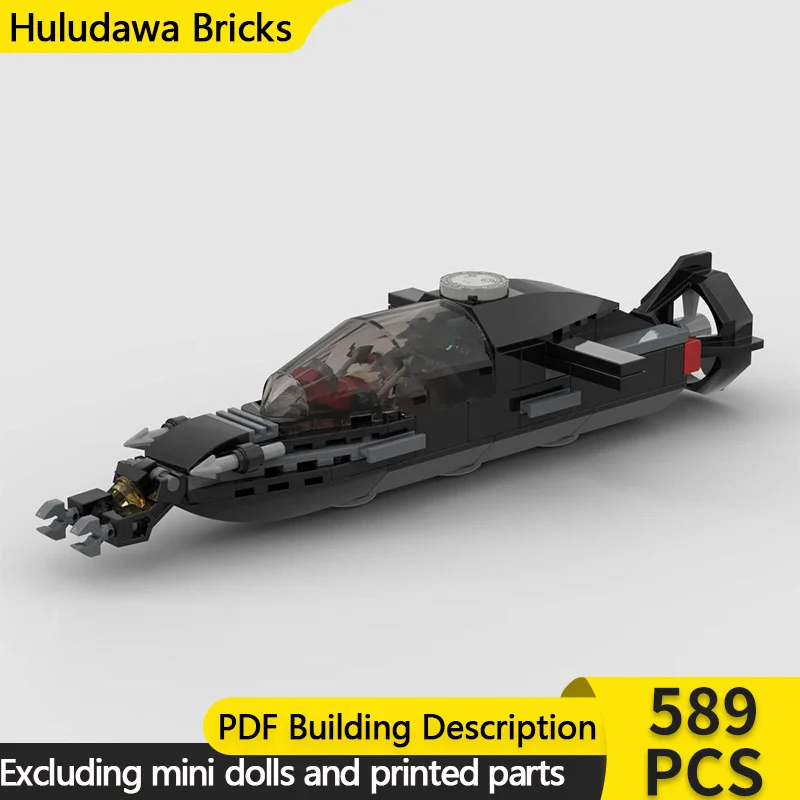 

Marine Engineering Stealth Combat Sub Model MOC Building Bricks War Equipment Modular Technology Gift Assemble Children Toy Suit