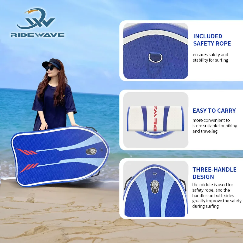 High quality new design inflatable Surfing bodyboard inflatable body board for kids and adults