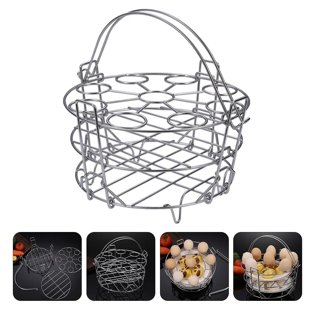 

Multilayer Stainless Steel Egg Racks Steaming Stand For Home Food Grade Egg Holder Steam Rack For Eggs Fish Veggies Tamale Crab