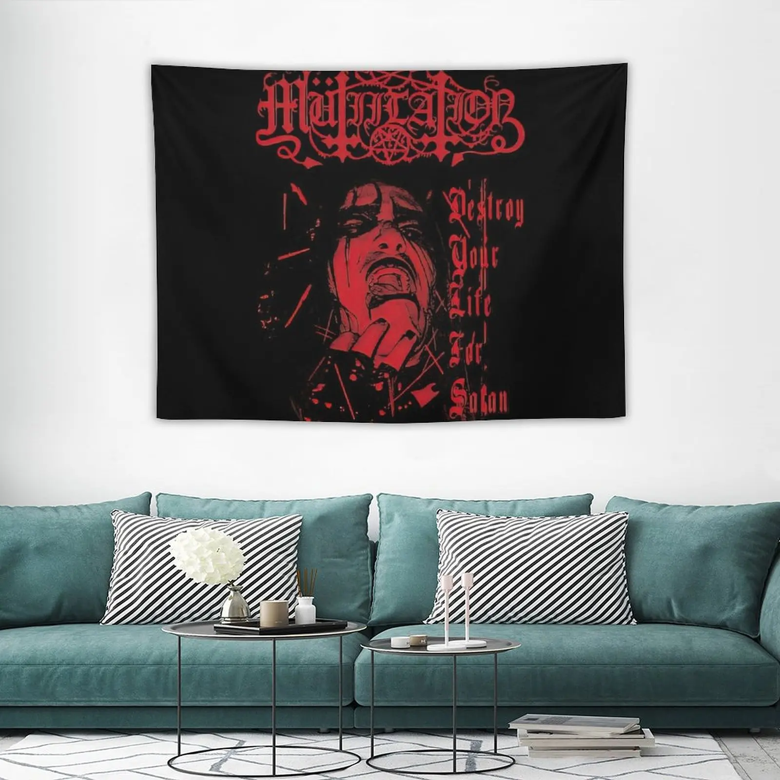 New satan may cry Tapestry Living Room Decoration Carpet On The Wall