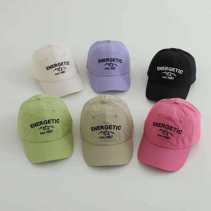 

Spring Summer Children Hat For Girls Boys Fashion Letter Embroidery Kids Sun Hats Toddler Hip Hop Peaked Caps for 2-8 Years
