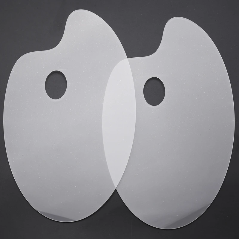 Paleta de Tinta Acrílica Transparente, Pintura Artesanal DIY, 10x6 Polegadas, Pacote 2