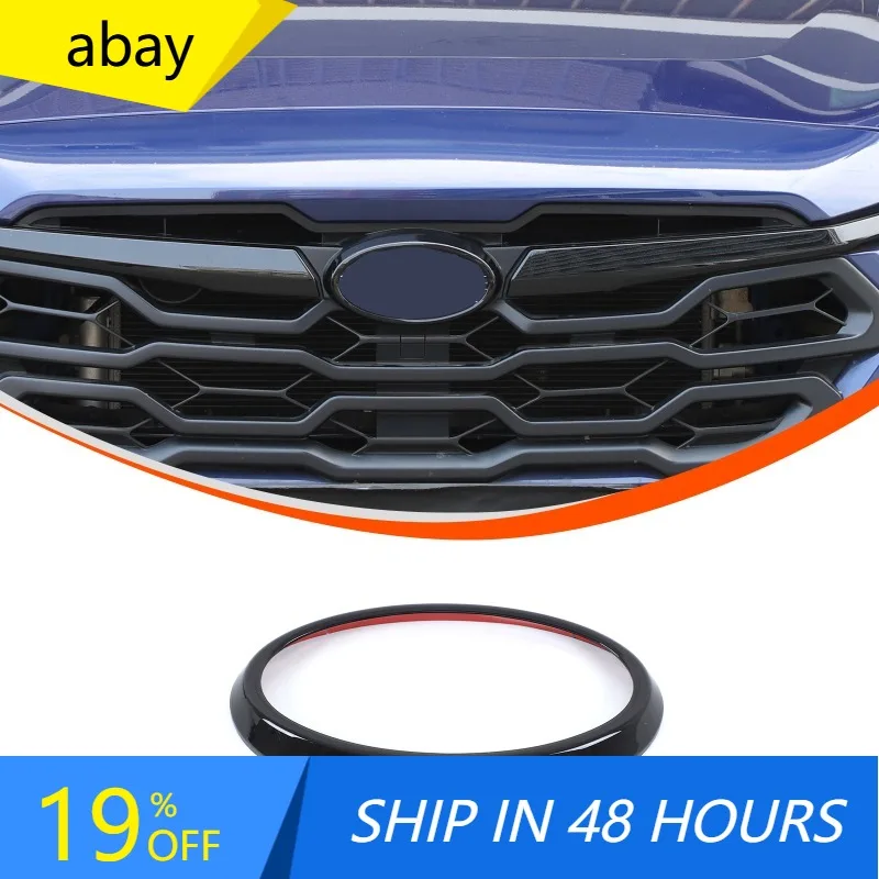 Front Grille Logo Decor Ring Car Front Badge Decorative Front Logo Ring Trim Car Accessories For Subaru Crosstrek 2024-2026