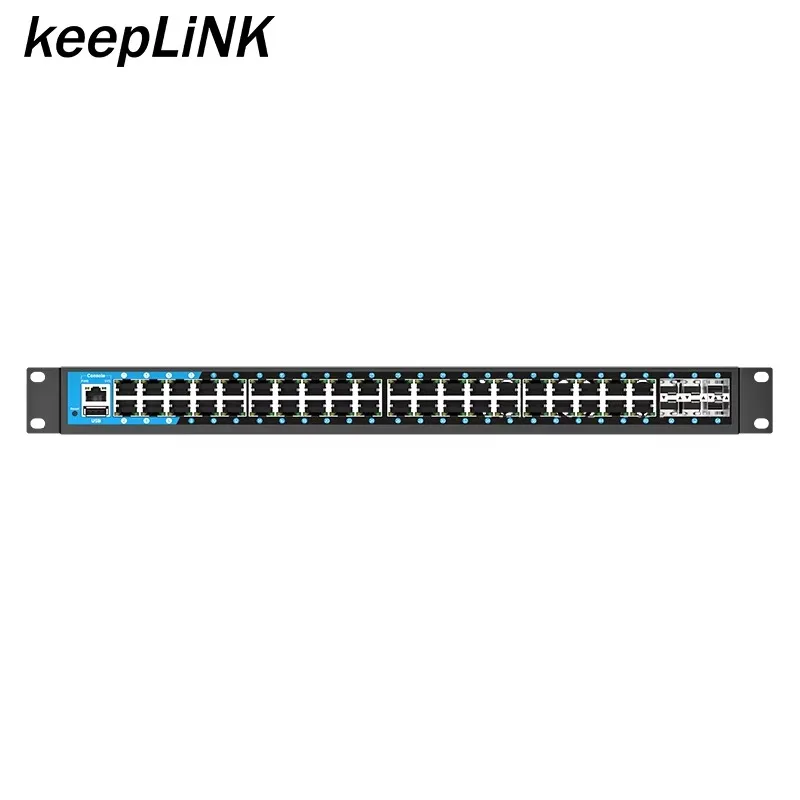 10Gbps 48-ports L2/L3 Managed PoE Ethernet Switch with SNMP and QoS for CCTV Security