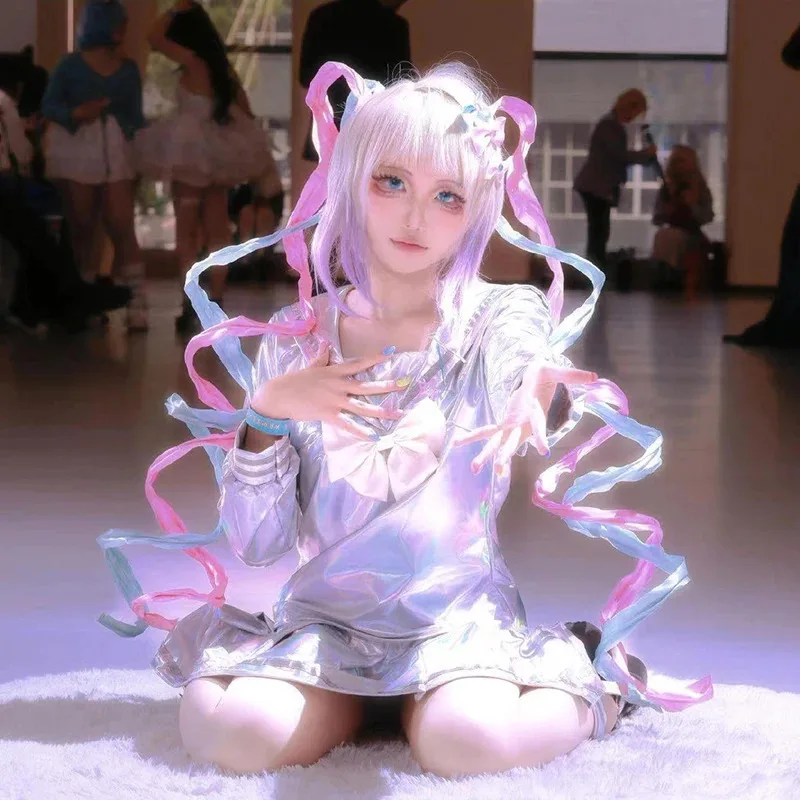 Gioco Needy Girl Overdose KAngel Costume Cosplay Anime JK Parrucca da marinaio Vestito Abyss KAngel Ame Chan Uniforme scolastica Comic Con Outfit
