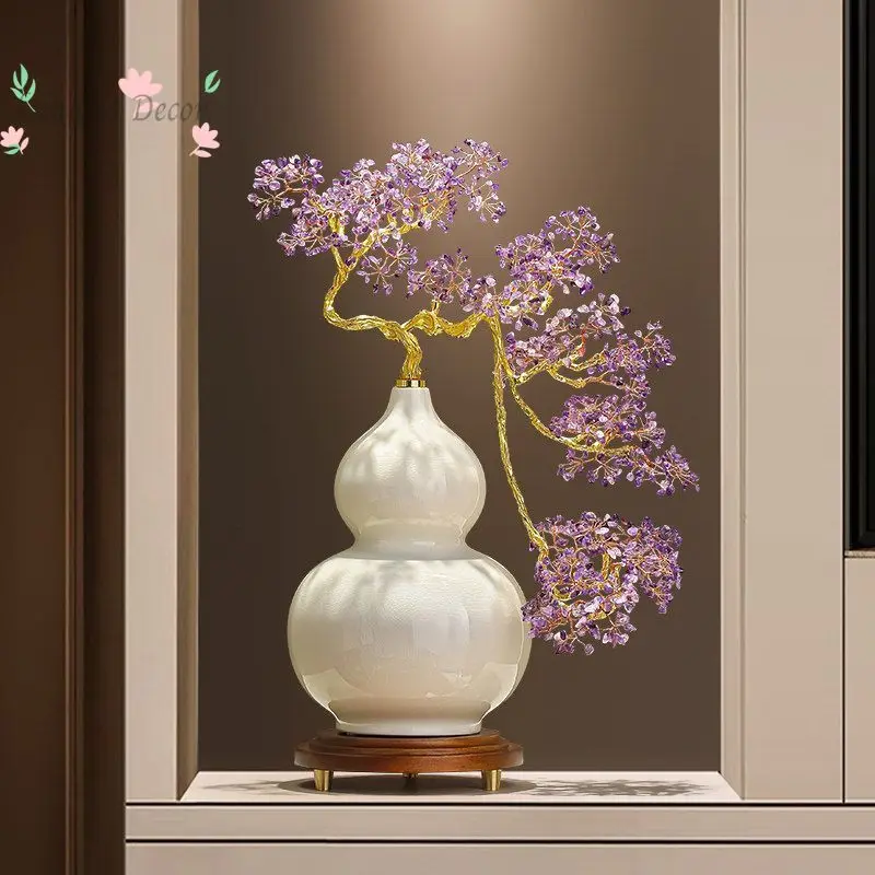 Ziqi Donglai gourd floral ornament new Chinese style home furnishing living room TV cabinet decoration