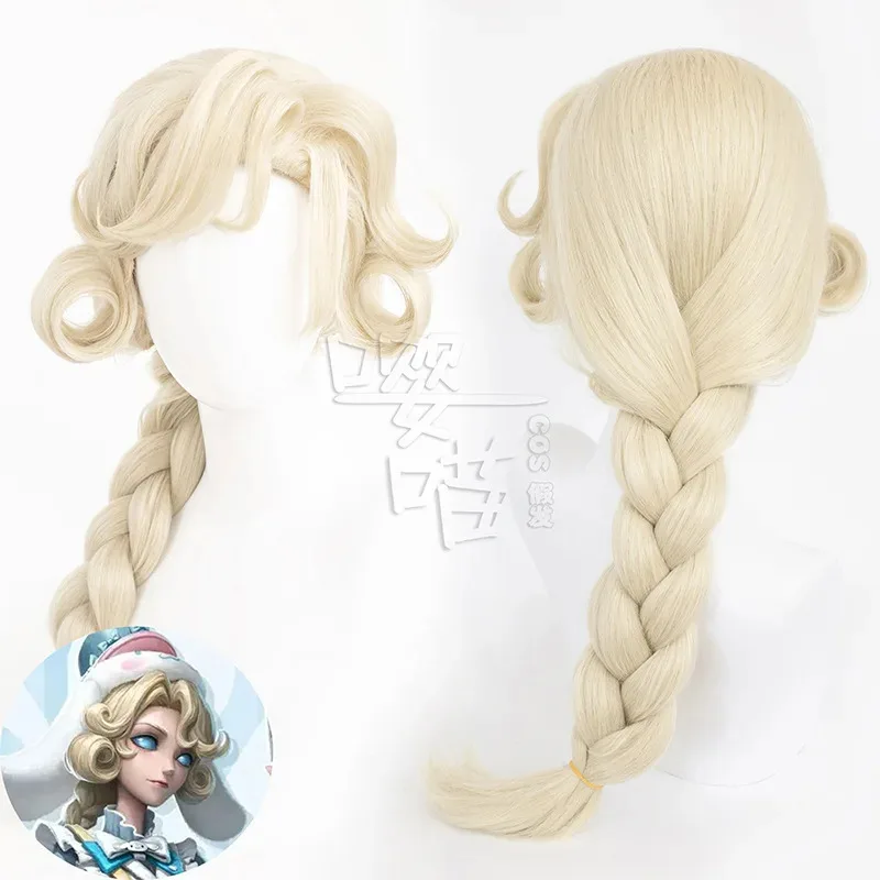 Lqfotógrafo joseph desaulniers cosplay peruca jogo identidade v resistente ao calor cabelo sintético anime halloween cosplay joseph dm wi