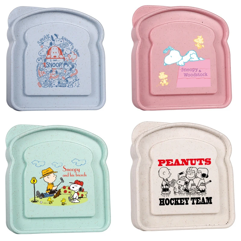 

Snoopy Breadcrumb Box Cute Cartoon Anime Pattern Bento Box Outdoor Camping Picnic Portable Insulated Box Friend Birthday Gift