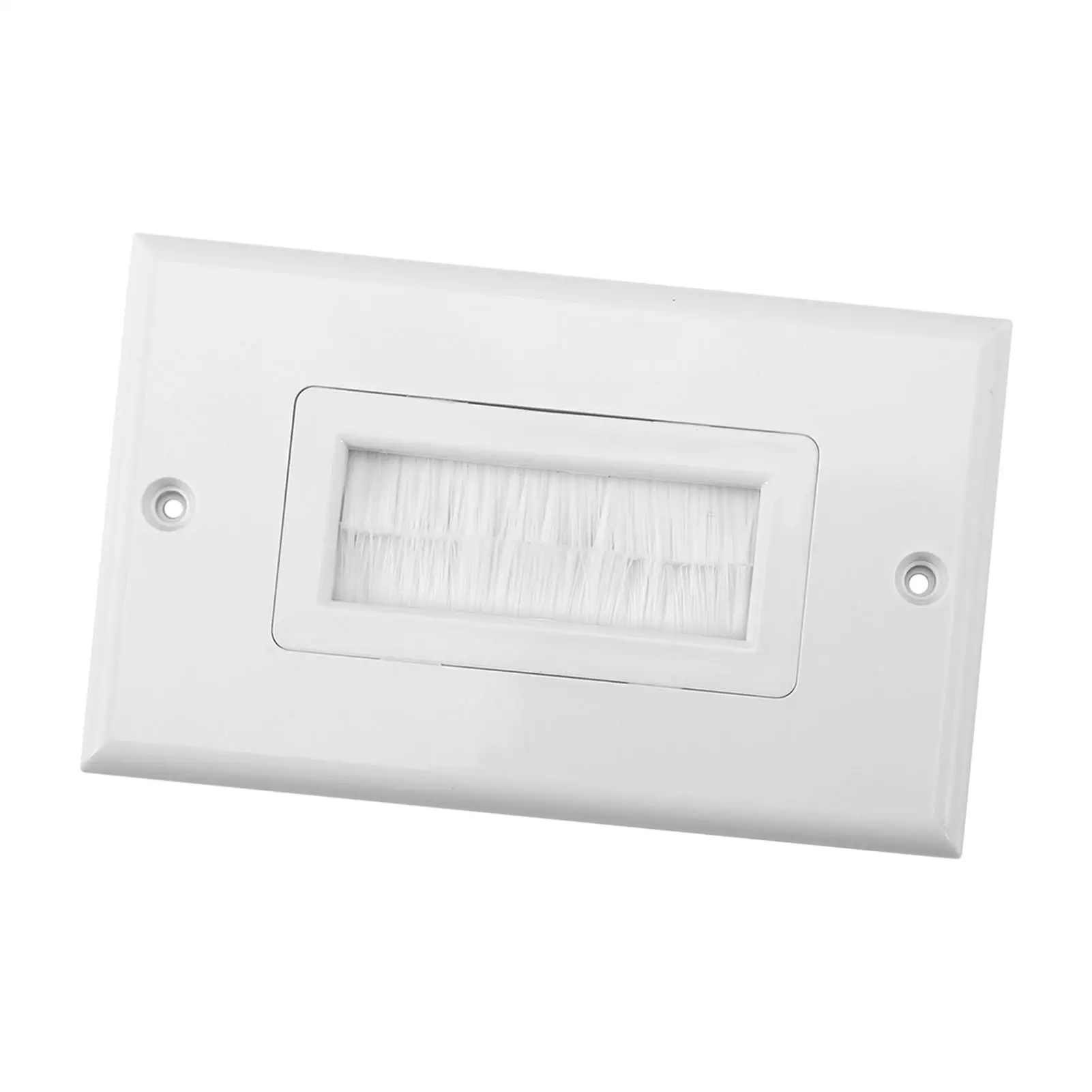 Wall Plate Port Insert Cover Multimedia Panel Anti-dust Brush Outlet Mount Cover Plastic Cable Wall Plate Cover