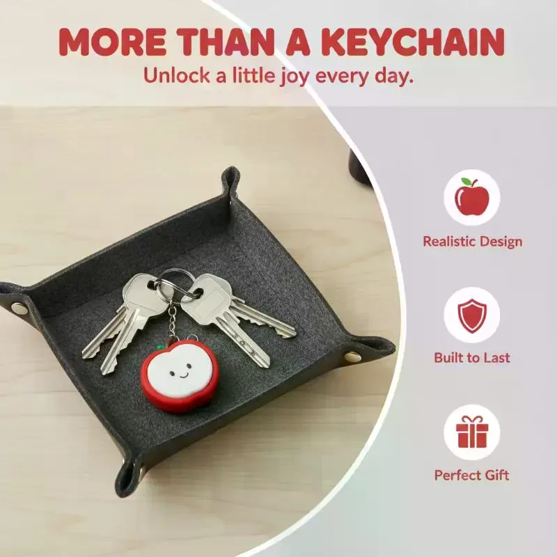 Fruit Pattern Fidget Clicker Keychain 1PCS Stress Relief 3D Printed Toy Lightweight EDC Fidget for Kids Party Favor