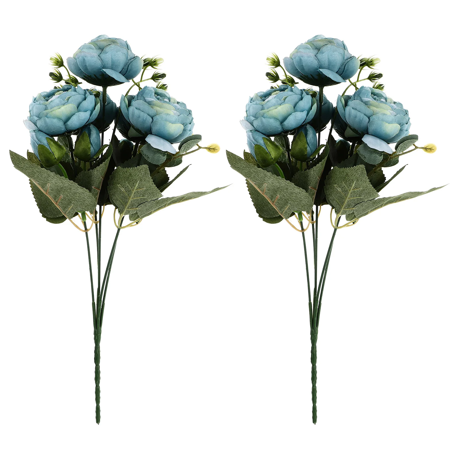 

2Pcs Simulated Peony Artificial Flower Bouquet Plastic Fake Wedding Living Room Table Decor Fake Flower Wedding Bouquet Decor