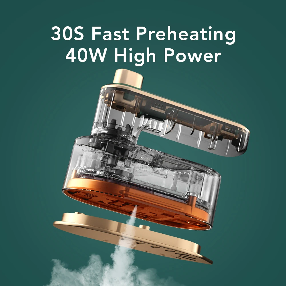 مكواة بخار دوارة صغيرة محمولة باليد رطبة وجافة مزدوجة مولد بخار ساخن مُبخّر ملابس محمول المنزل السفر معلقة الكي