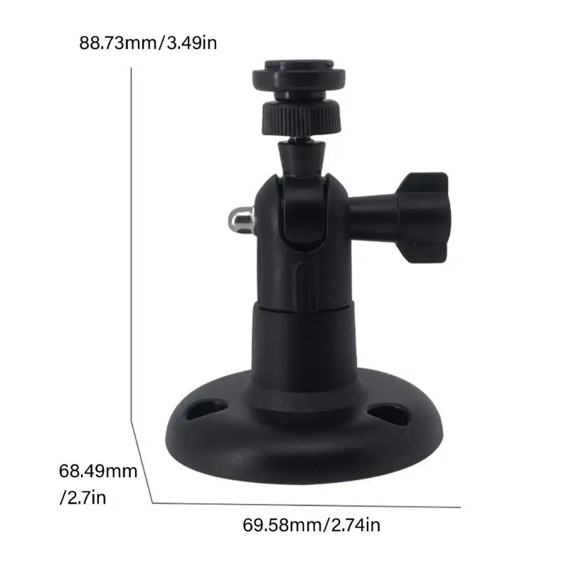 حامل دعامة تثبيت على الحائط قابل للتعديل 652F لكاميرات الأمن الداخلية والخارجية مع تصميم تركيب سريع يدور 360 درجة #6