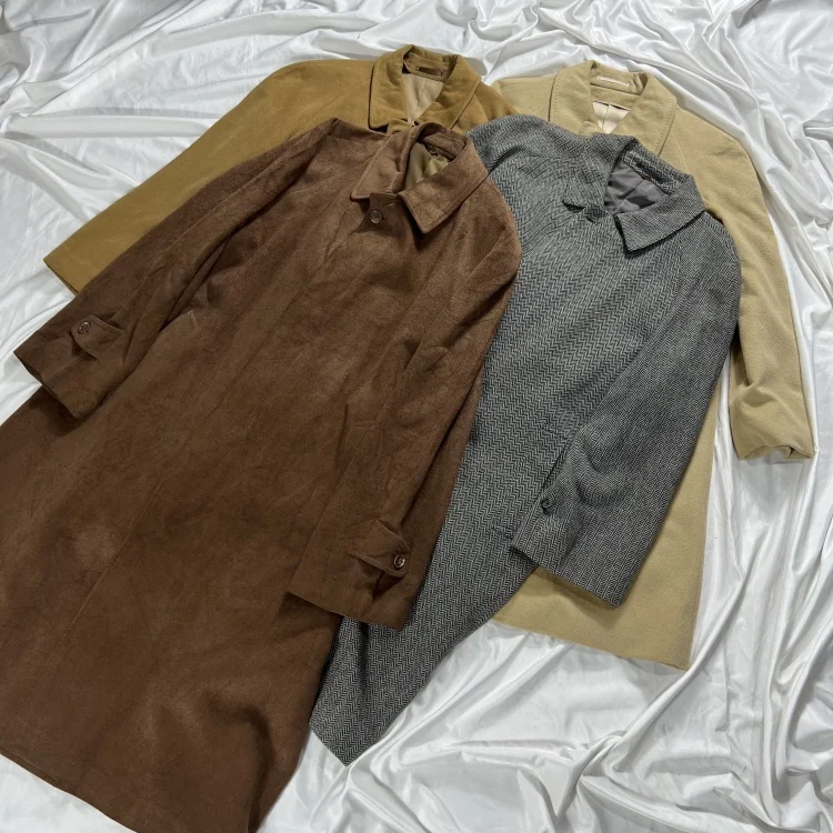 

Vintage Japanese-Made Woolen Coat Loose Fit Men's Autumn Winter Jaet Leisurely Silhouette Sle Youthful Energy Faion