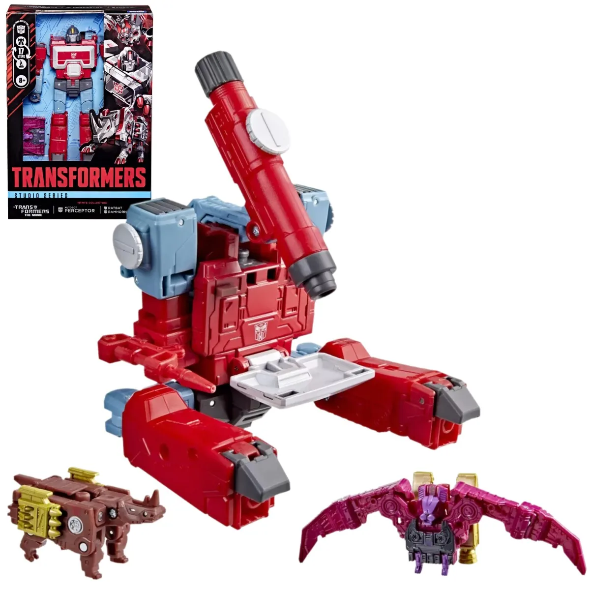 

Transformers :The Movie Studio Series 86 MTMTE Deluxe Class Perceptor & Ratbat Ramhorn TF1986 Action Figure Toy