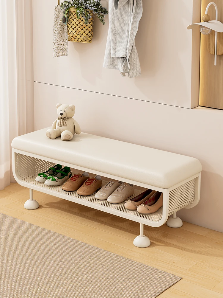 

Entry small shoe change stool Home door can sit Entry shoe change stool Entrance cream wind shoe stool Designer