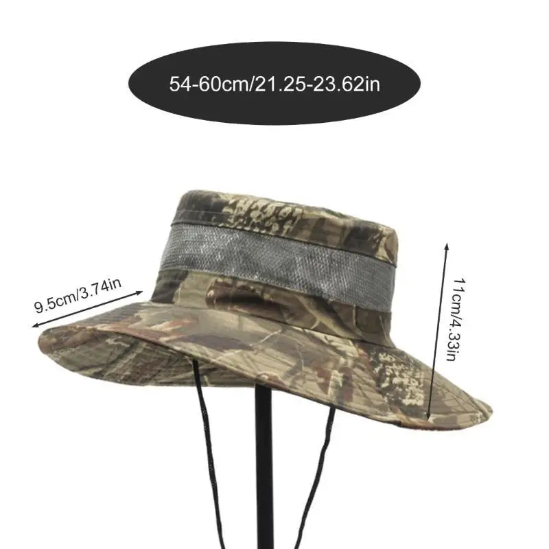 39BD Fisherman Hat Breathable Sun Hat with Tie Bucket Caps Unisex Hat for Camping Beach Vacation Accessories
