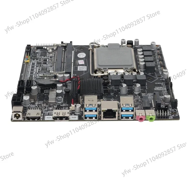 H610-D4 ultra-thin mini motherboard industrial control all-in-one machine 17x17 with DC support for 12th generation H610itx