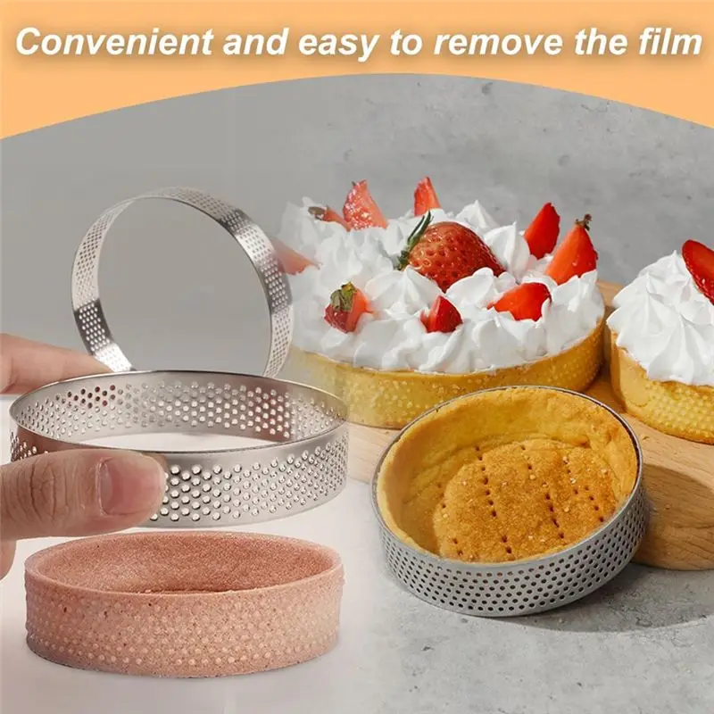 Y42A-20 Pack Baking Rings Round Mousse Cake Ring Stainless Steel, Baking Dessert Ring