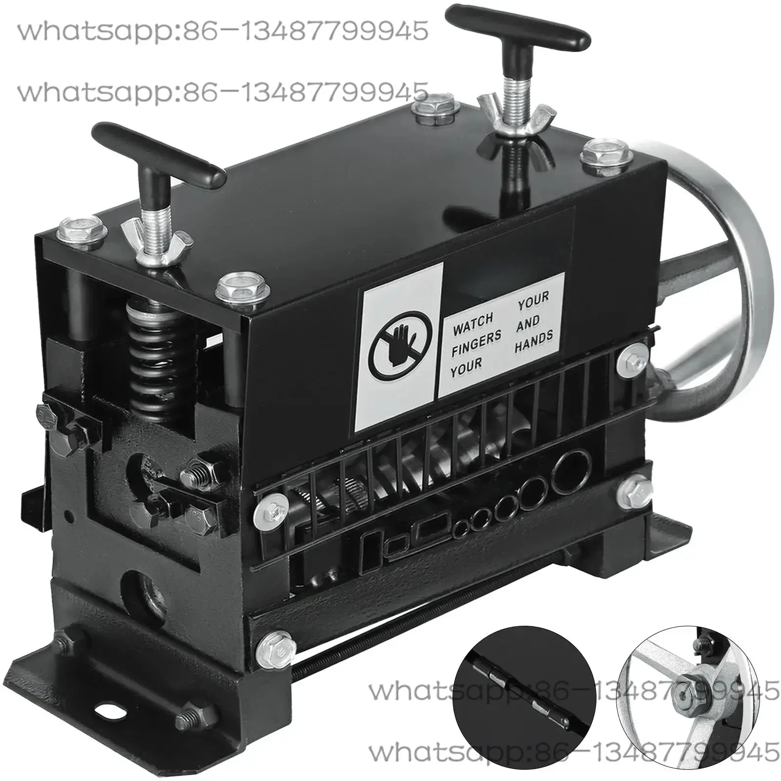 

SIHAO 1-20mm Manual Hand Cranked Wire Stripper Machine Adjustable Cable Stripping Tool for Scrap Copper Recycling Blade Wire