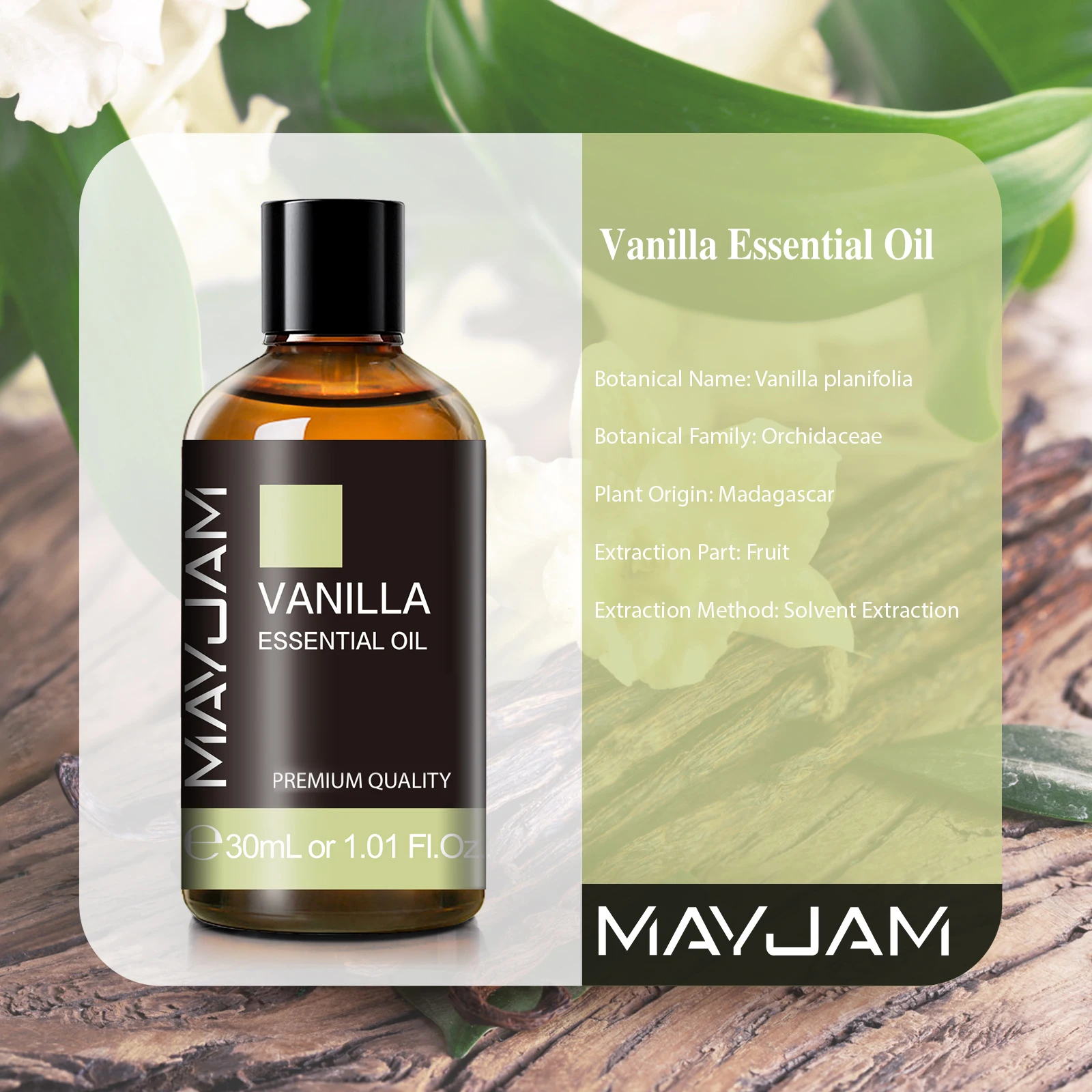 MAYJAM-Aceites Esenciales naturales puros, vainilla, menta, citronela, pomelo, naranja dulce, 30ml