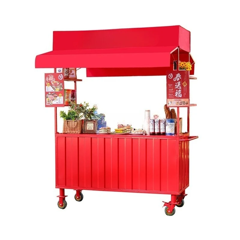 Food Street Stall Dining Car Outdoor Market Iron Flower Car Stall Car