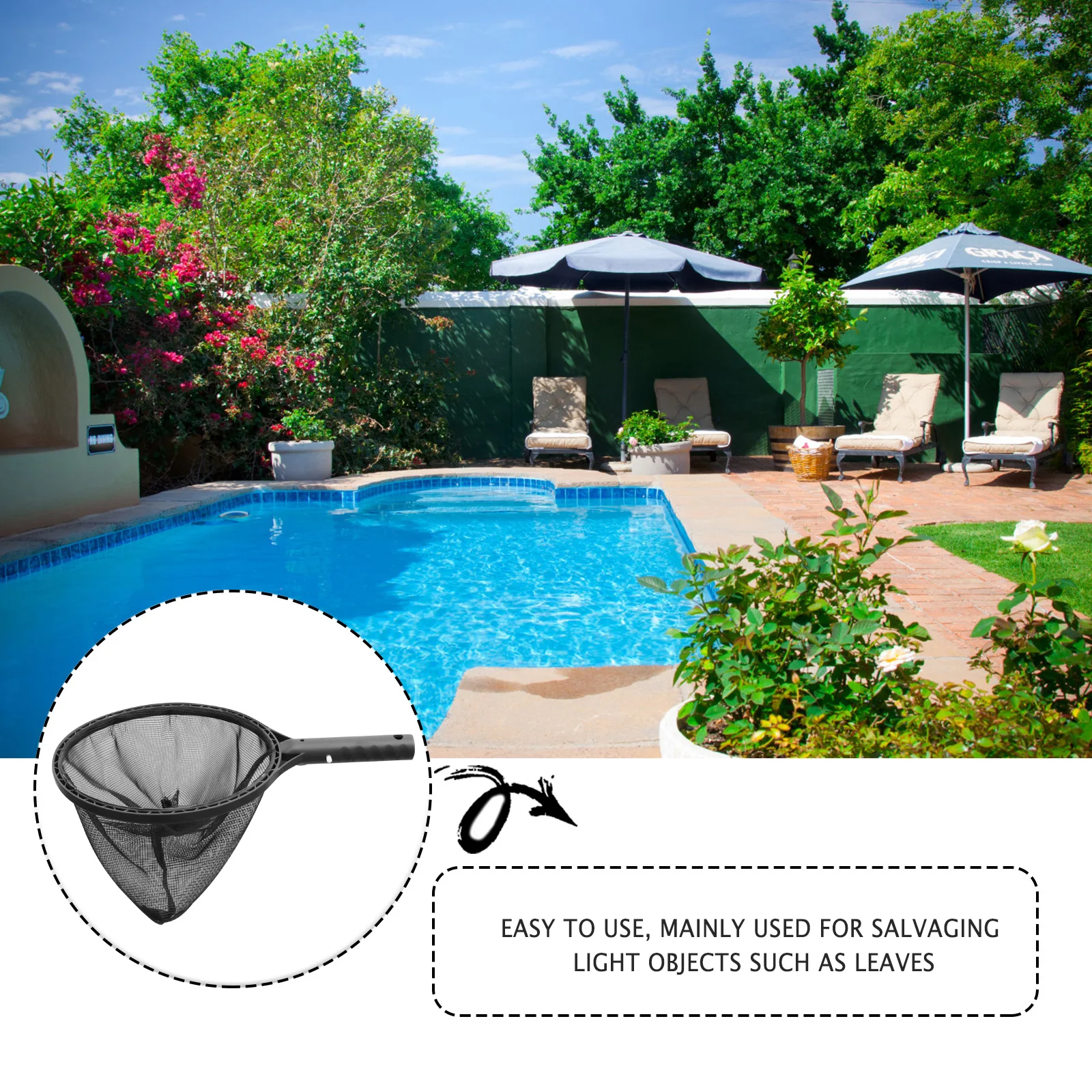 

Swimming Skimmer Net Fine Mesh For Pool Cleaning Leaf Rake Garden Pond Fish Tank Debris Remover Pool Surface Cleaner