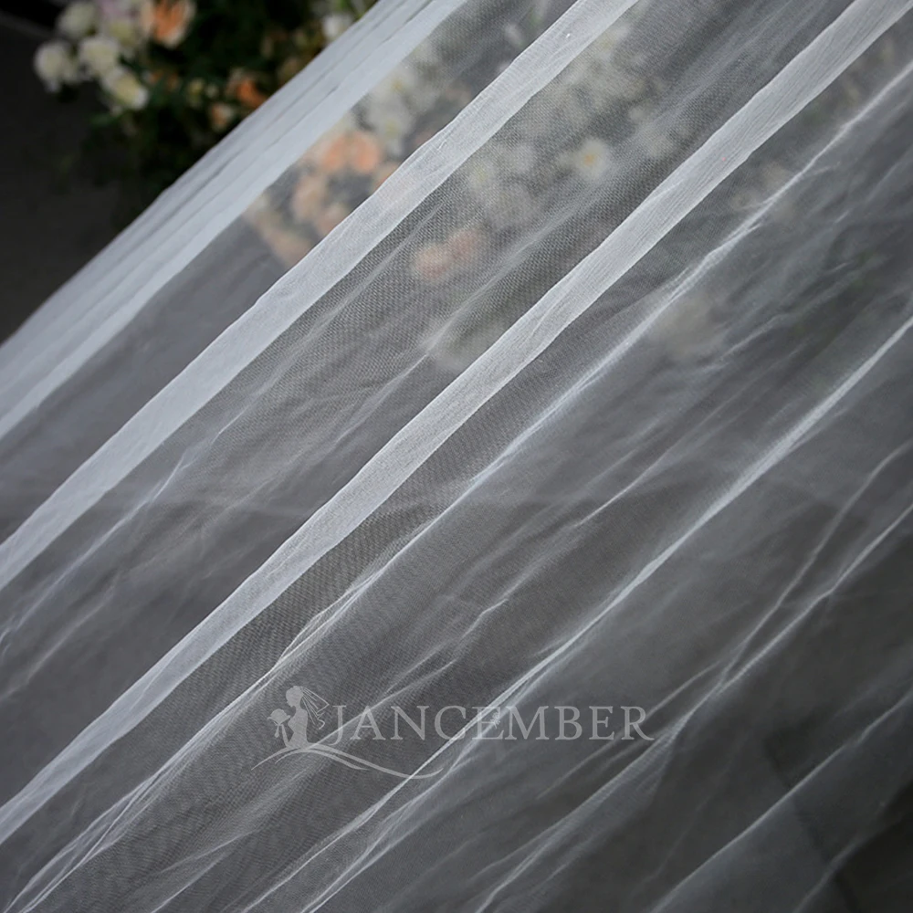 Wedding Veil Cathedral Lace Long Voile Mariage White Ivory Bride Wedding Accessories One-layer 3meters