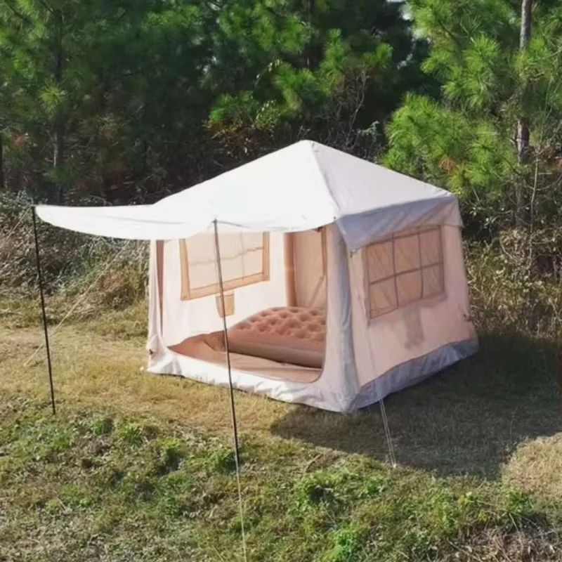 

2026 4,85 новейшая водонепроницаемая надувная палатка для одной комнаты и одного зала для 2-4 человек