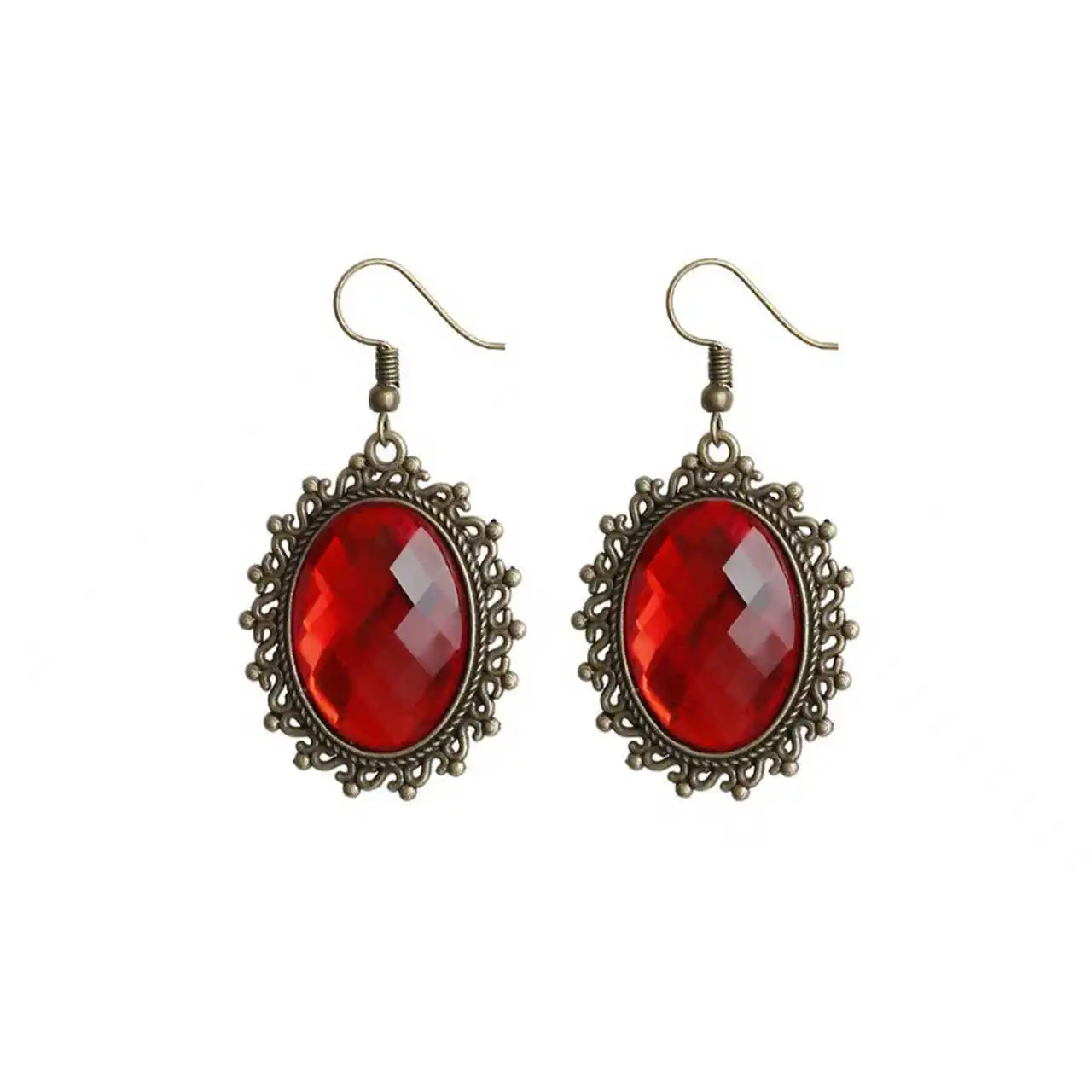 เครื่องประดับฮาโลวีนสไตล์โกธิค: ที่คาดผม, สร้อยคอผ้าลูกไม้ลายดอกกุหลาบ, พัดผ้าลูกไม้ และต่างหู สร้างลุคที่สง่างามเหมือนผี