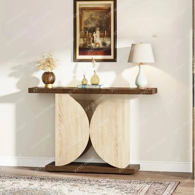 

New solid wood entrance table Entry entrance table Modern simple living room sofa back several cases