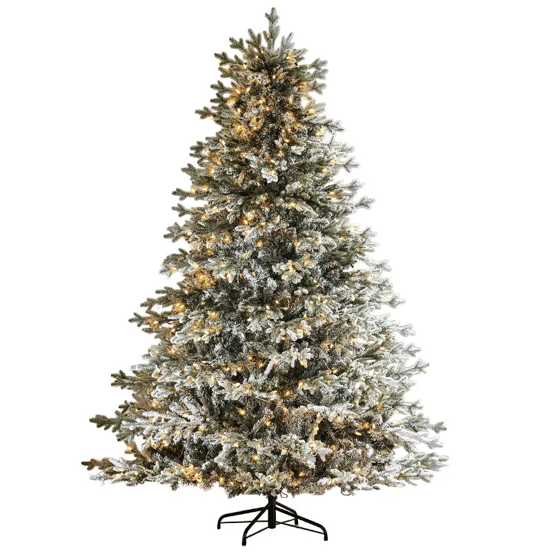 

PE flocking mixed Christmas tree simulation falling snow luminous encryption fat tree Christmas decoration ornament