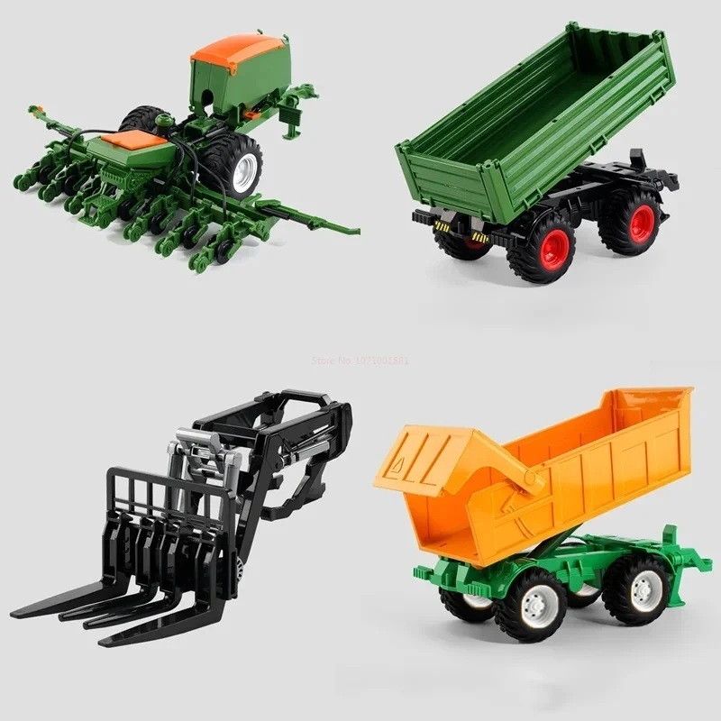 Large Agricultural Tractor 1:24 Simulation Farm Harvester Transport Vehicle Inertia Engineering Truck Set Boys Toys Gifts