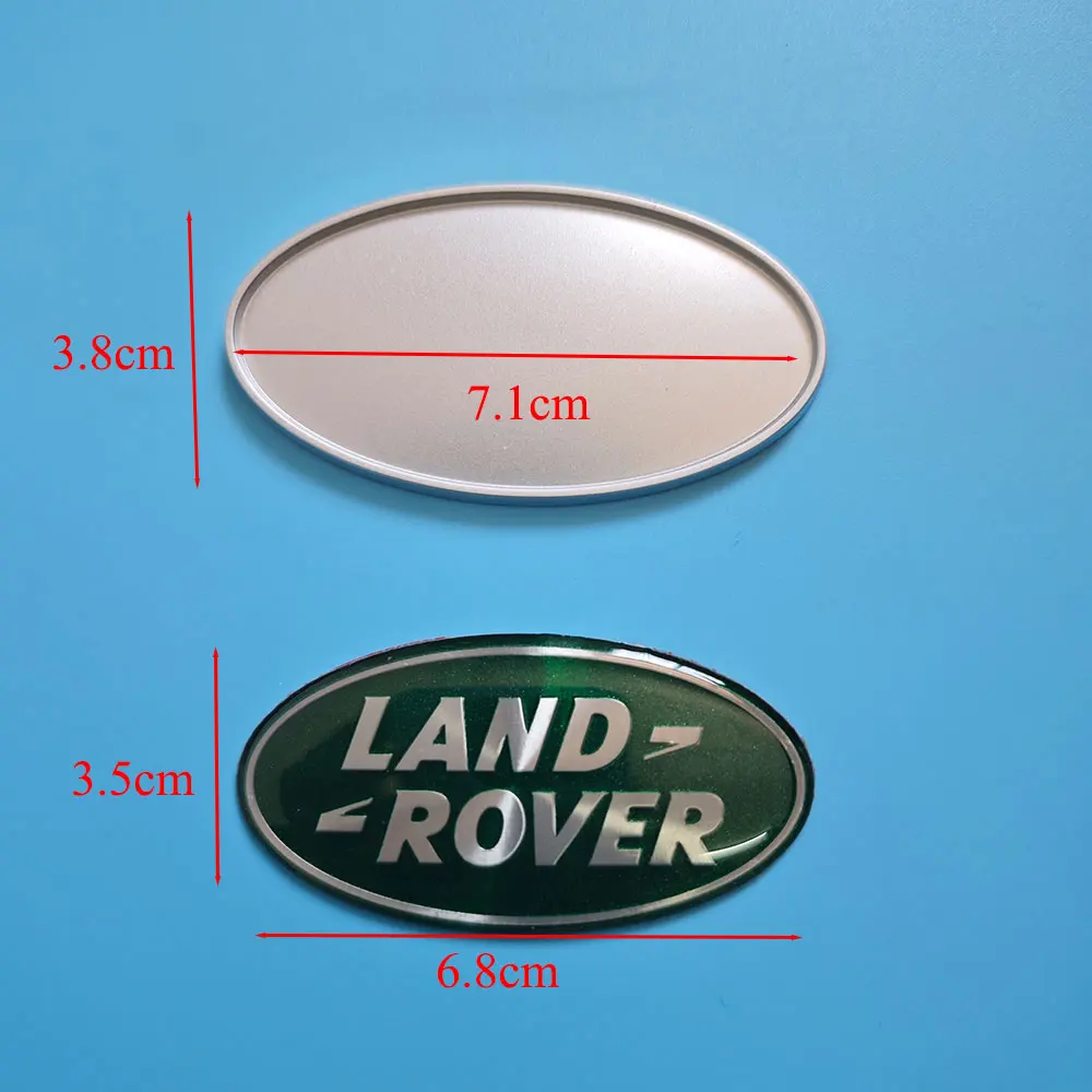 3pcs Aluminium Logo Land Rover Emblem Car Front Sticker Rear Trunk Fender Badge For Land Rover Freelander Discovery Defender