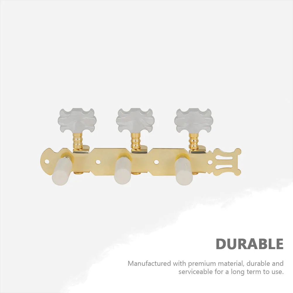 

Guitar Knobs Rotary Control Volume Tuning Pegs Set Classical Metal Gold Headstock