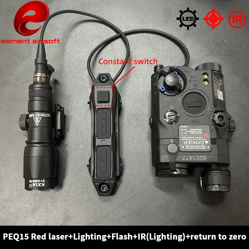 Element peq 15 laser pointer PEQ 15 laser box M600C zaklamp dual control rat staart M300 tactische zaklamp outdoor gevecht