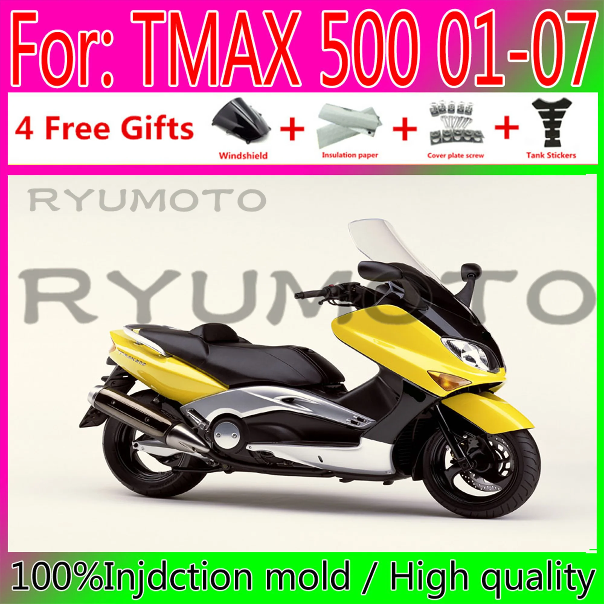 

New Motorcycle Fairings Kit for TMAX500 2001 2007 Tmax T-MAX tmax500 01 02 03 04 05 06 07 bodywork fairing