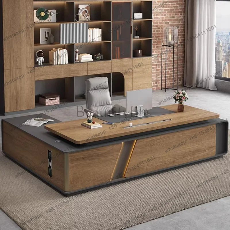 LJY Nordic Design Office Desk Minimalist Aesthetic Computer Multifunctional Office Desk Executive Luxury Tavolino Home Furniture
