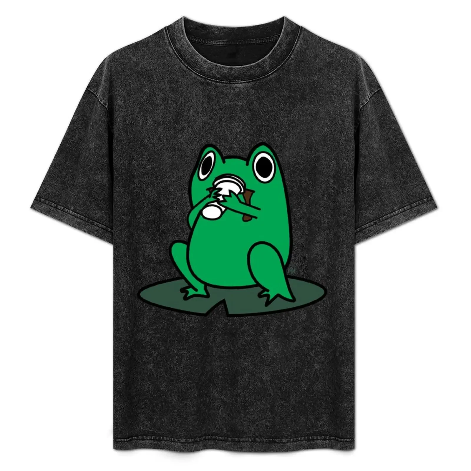 

Coffee Frog T-Shirt Summer Fashion Casual Tee Shirt