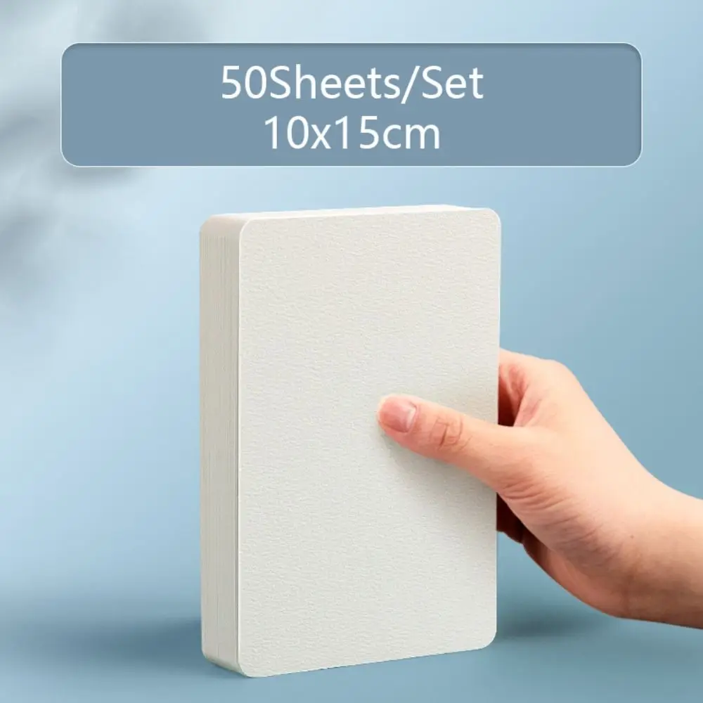 50Sheets/Set Square/Round/Rectangle Watercolor Paper Blank Professional Art Painting Special Paper Watercolor Cardboard