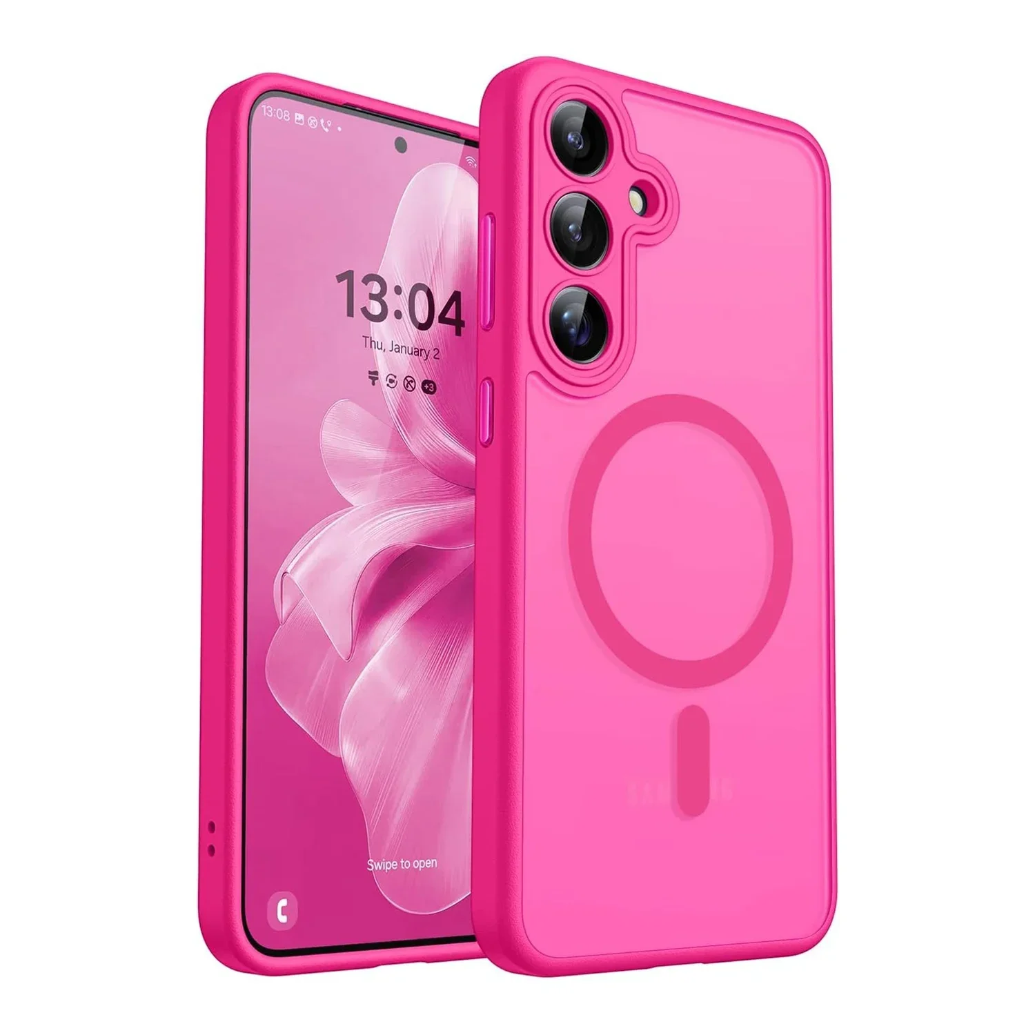 Luxuriöse Matte Hülle für Samsung Galaxy A57 A56 A17 A36 A16 A36 A37 5G S26 S25 S24 Ultra Plus FE S25Plus S24FE S25FE Magsafe Cover – Detail 1