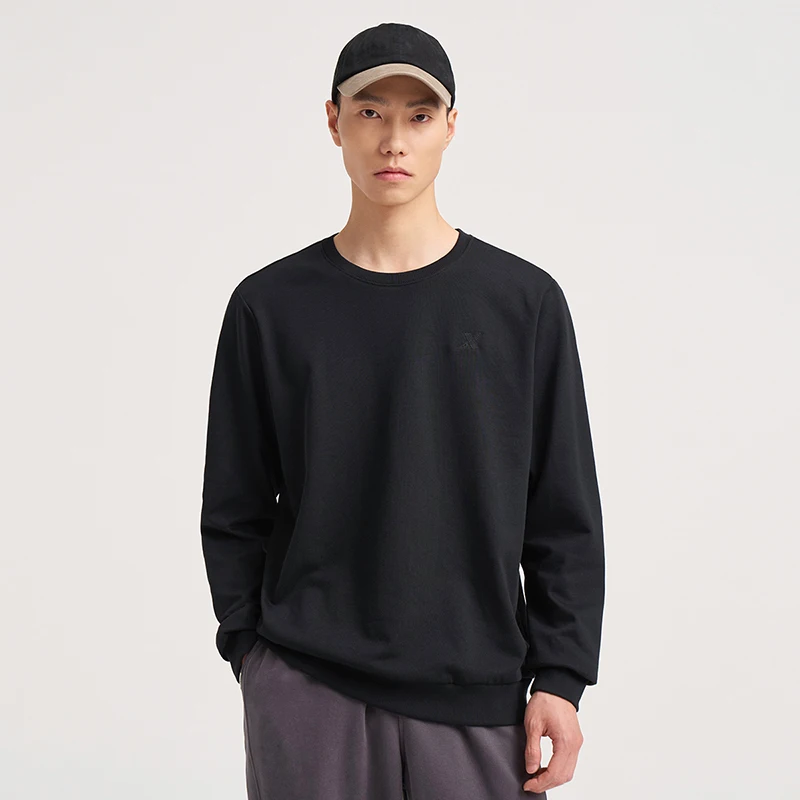 Xtep-男性用のレトロで快適なセーター,柔らかいセーター,耐久性のあるパーカー,流行のセーター,876329930155,秋,2024