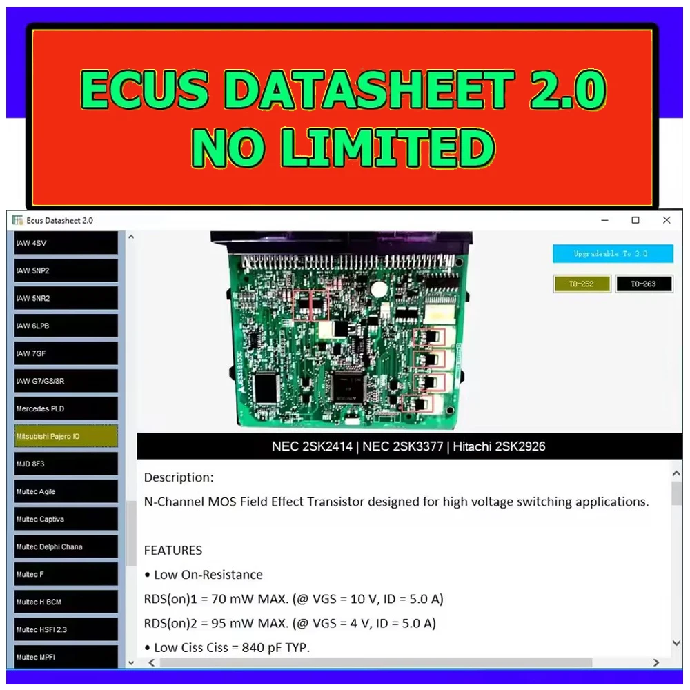 Datasheet ECUs 2.0 Repair Course PCB Workshop Factory Repair ECU Service Automobile Diagnostic Tools Link Car Vehicle Tool Auto