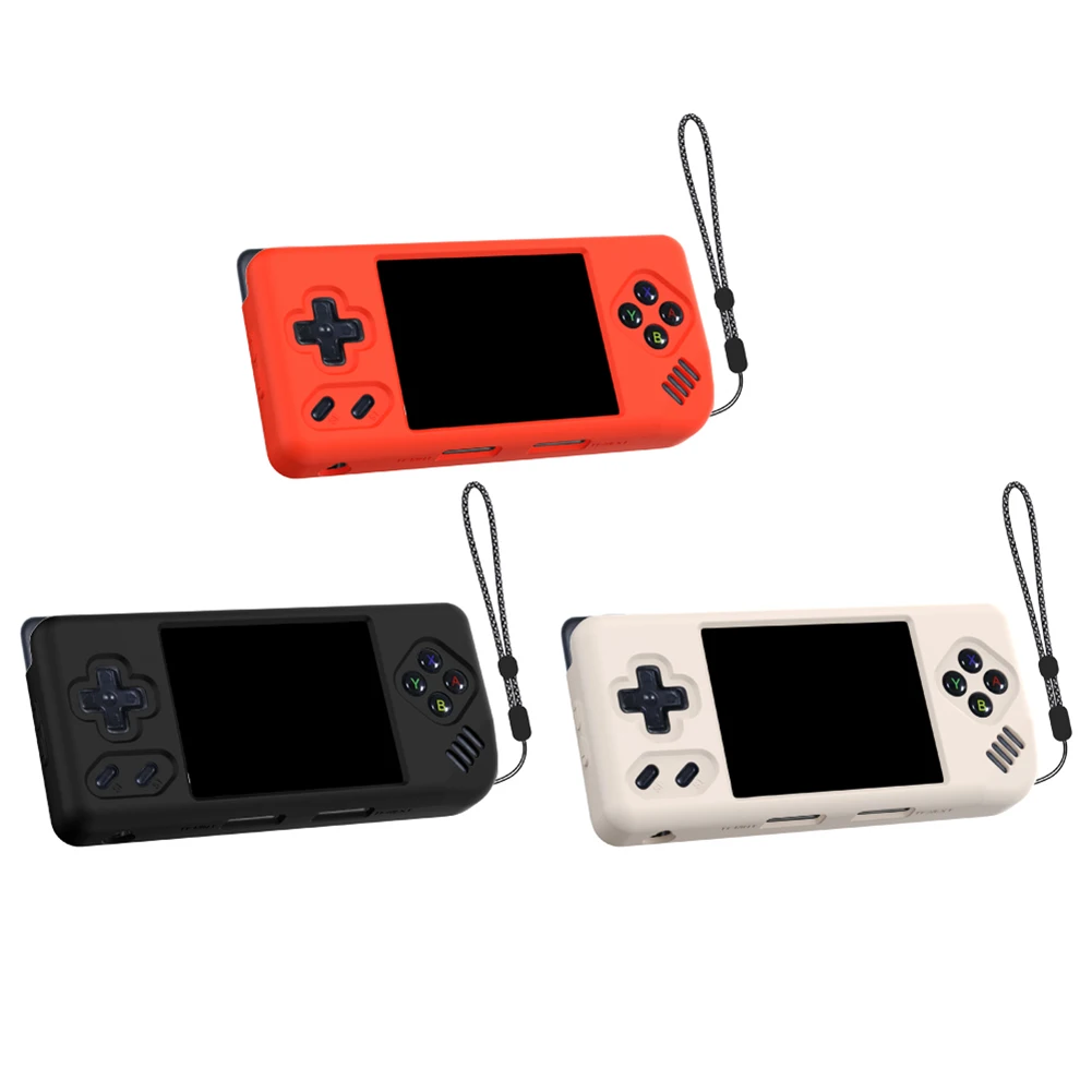 Silicone Protective Cover Sochkproof Soft Case Cover Drop-Proof Protective Sleeve Skin with Lanyard for ANBERNIC RG28XX 2.83inch