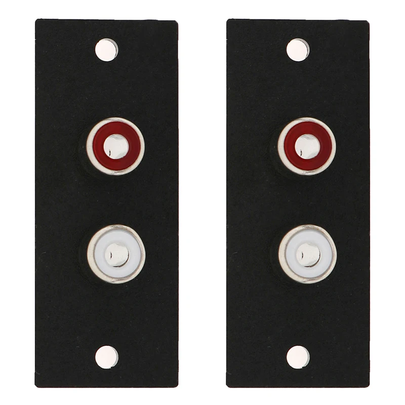 2pcs 2 Way Copper Core RCA Terminal Wall Panel Plate Input Phono Chassis Socket Audio AV Adapter