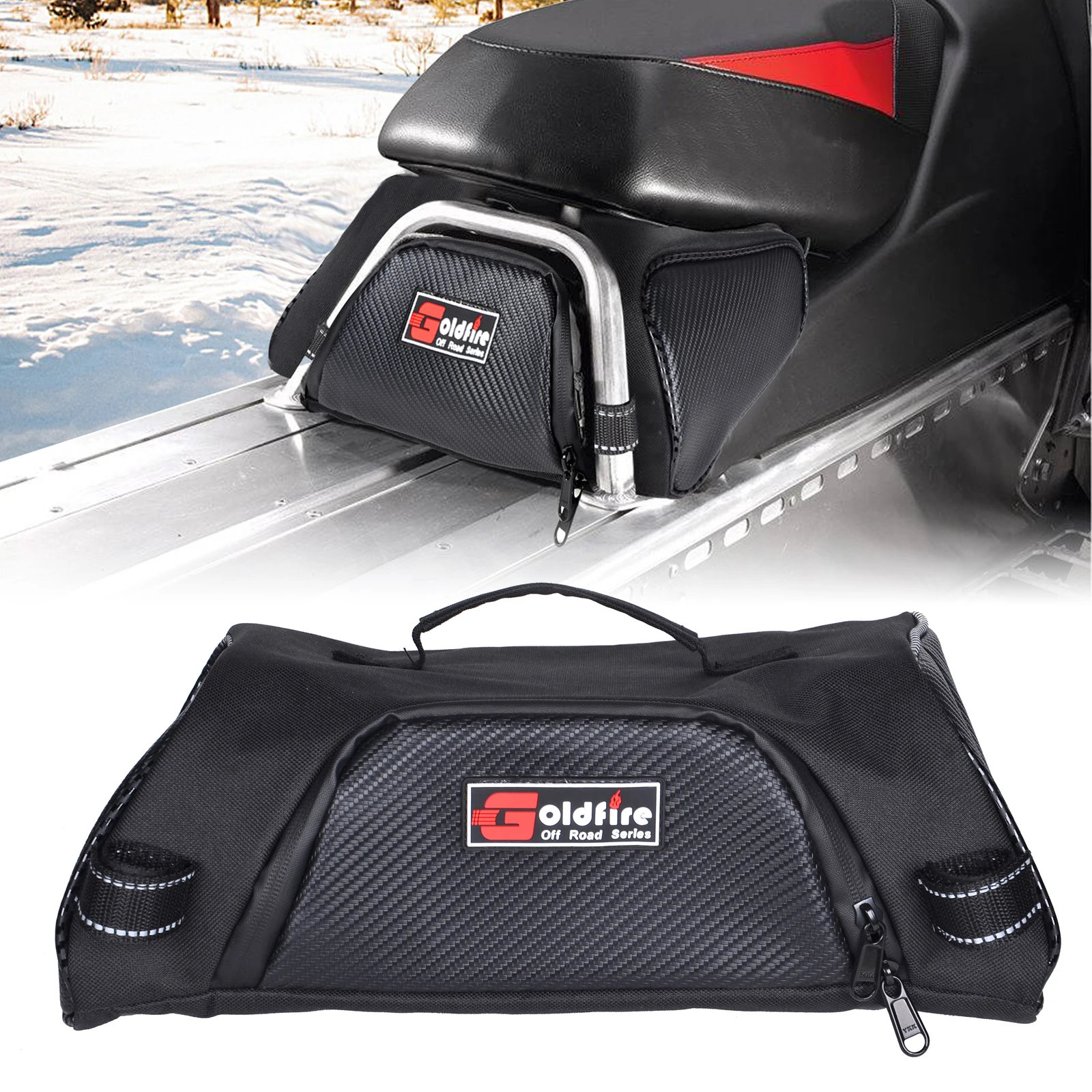 Snowmobile Waterproof Underseat Storage Bag Rear Seat Bags Fit for Polaris Indy 550 600 800 RMK 800 Pro RMK 600 Dragon